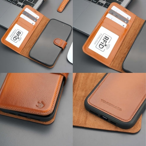 Funda cartera de piel MagSafe Casper para iPhone 16 Pro Max