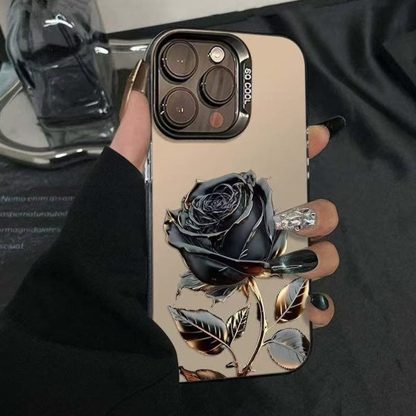 Black Gold Rose Mirror Case for iPhone 17 / 17 Pro / 17 Pro Max