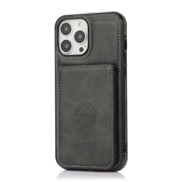 Leather MagSafe Card Holder Case for iPhone 15 Series