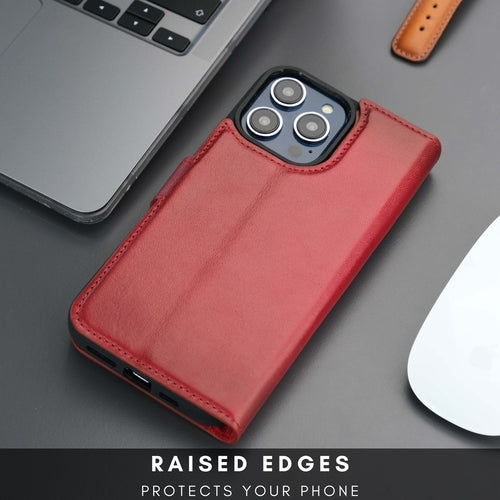 Funda cartera de piel MagSafe Casper para iPhone 16 Pro Max