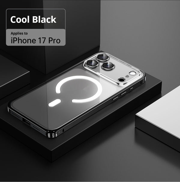Metal Frame Magnetic Case with Lens Protection for iPhone 17 / 17 Pro / 17 Pro Max