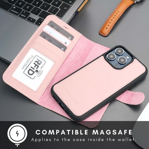 Funda cartera de piel MagSafe Casper para iPhone 16 Pro Max