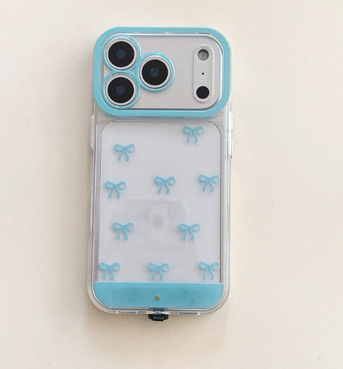 Glow Bow Pattern Case for iPhone 15 / 16 / 17 Series