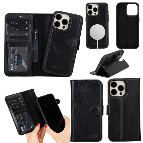 Funda cartera de piel MagSafe Casper para iPhone 16 Pro Max