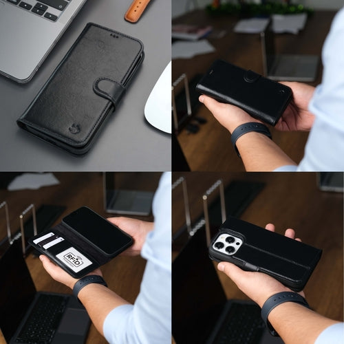 Funda cartera de piel MagSafe Casper para iPhone 16 Pro Max