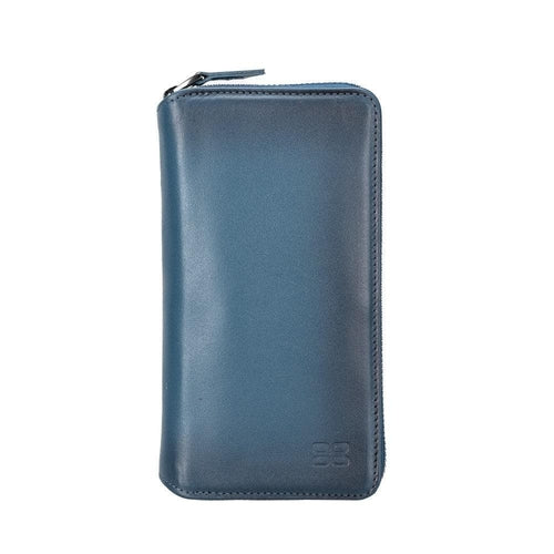 Funda cartera de piel desmontable con cremallera para iPhone 14 - PMW