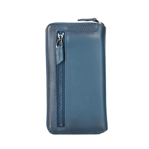 Funda cartera de piel desmontable con cremallera para iPhone 14 - PMW