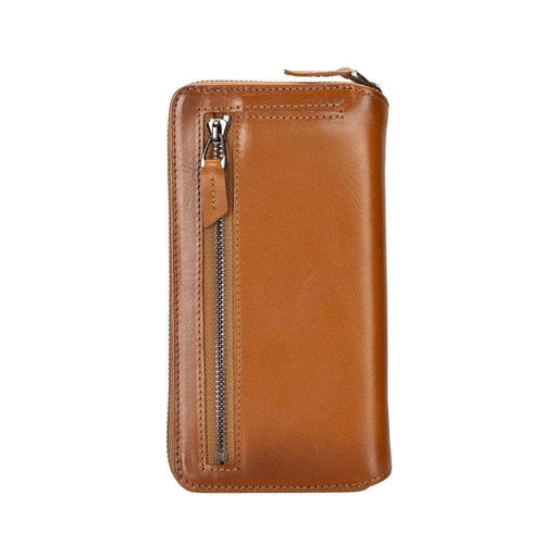 Funda cartera de piel desmontable con cremallera para iPhone 14 - PMW