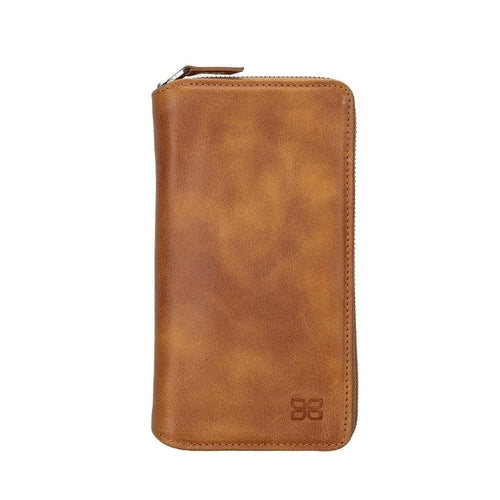 Funda cartera de piel desmontable con cremallera para iPhone 14 - PMW
