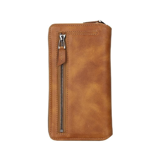 Funda cartera de piel desmontable con cremallera para iPhone 14 - PMW