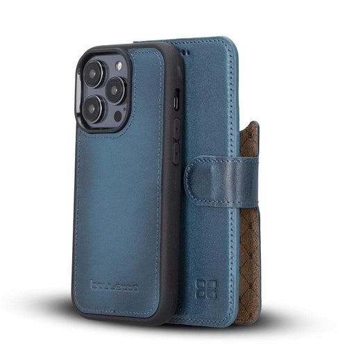 Funda cartera de piel desmontable multicolor para iPhone 14 - MW