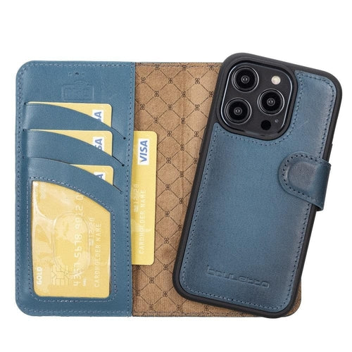 Funda cartera de piel desmontable multicolor para iPhone 14 - MW