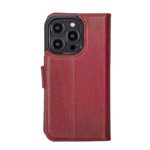 Funda cartera de piel desmontable multicolor para iPhone 14 - MW