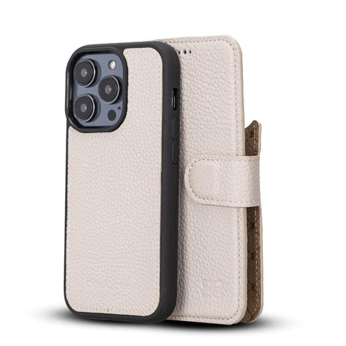 Funda cartera de piel desmontable multicolor para iPhone 14 - MW