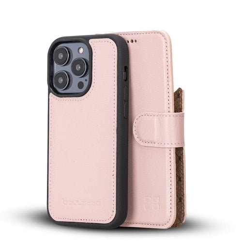 Funda cartera de piel desmontable multicolor para iPhone 14 - MW