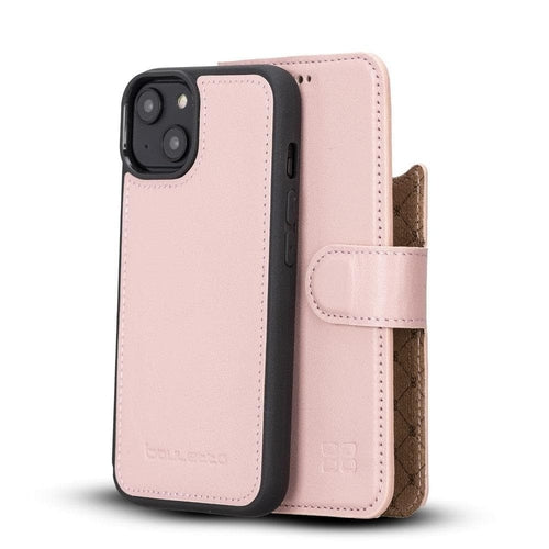 Funda cartera de piel desmontable multicolor para iPhone 14 - MW