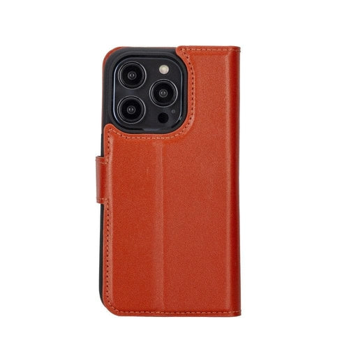 Funda cartera de piel desmontable multicolor para iPhone 14 - MW