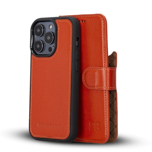 Funda cartera de piel desmontable multicolor para iPhone 14 - MW