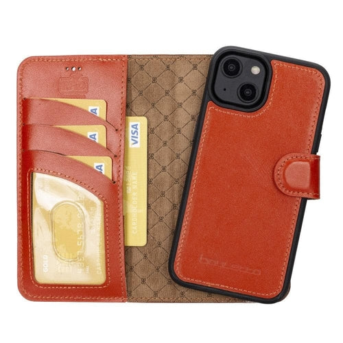 Funda cartera de piel desmontable multicolor para iPhone 14 - MW