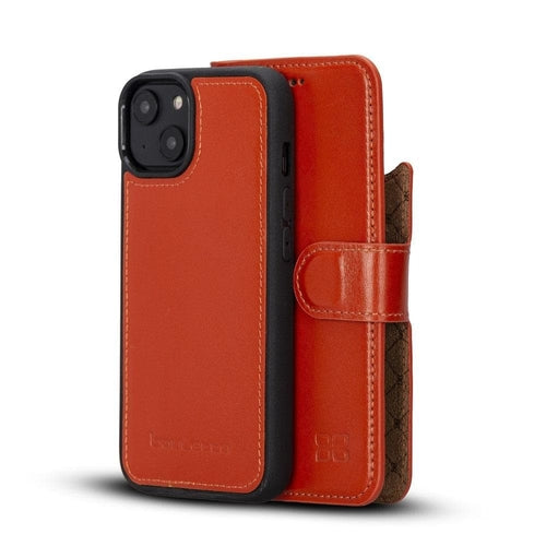 Funda cartera de piel desmontable multicolor para iPhone 14 - MW