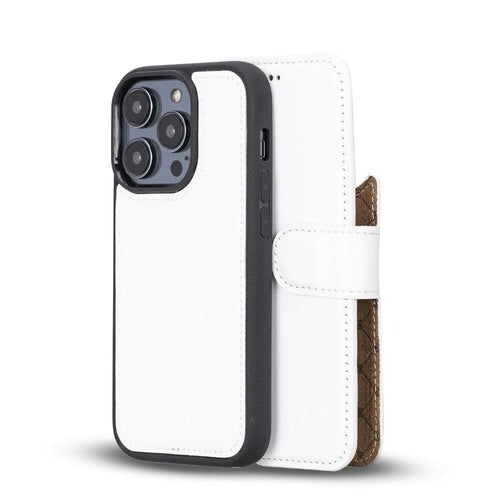 Funda cartera de piel desmontable multicolor para iPhone 14 - MW