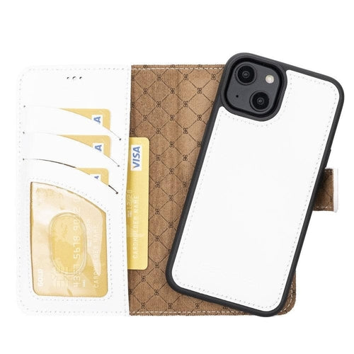 Funda cartera de piel desmontable multicolor para iPhone 14 - MW