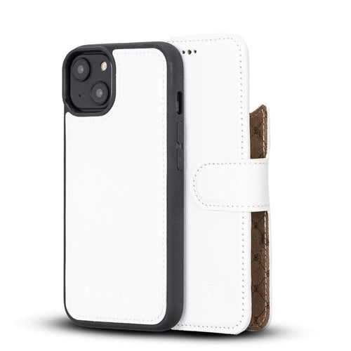 Funda cartera de piel desmontable multicolor para iPhone 14 - MW