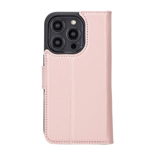 Funda cartera de piel desmontable multicolor para iPhone 14 - MW