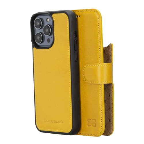 Funda cartera de piel desmontable multicolor para iPhone 14 - MW