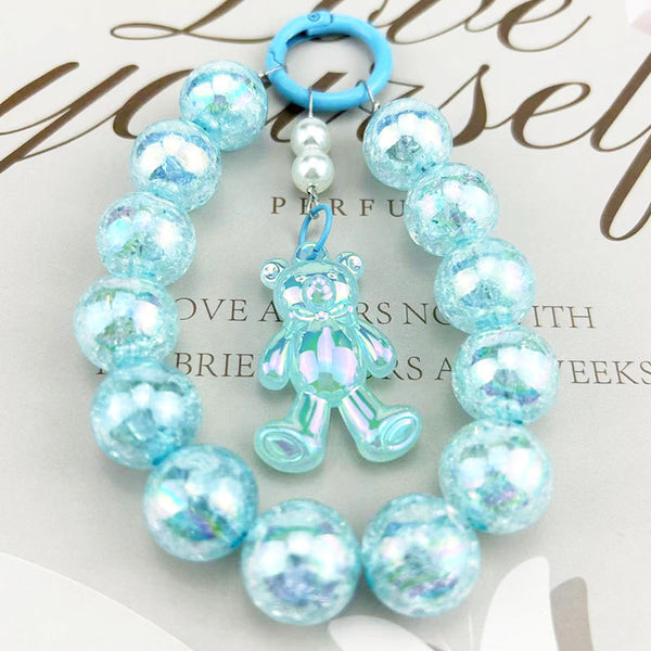 Glow Bear Beaded Phone Charm