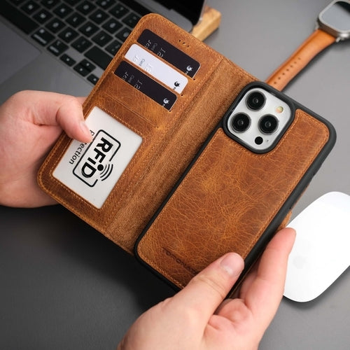Funda cartera de piel MagSafe Casper para iPhone 16 Pro Max
