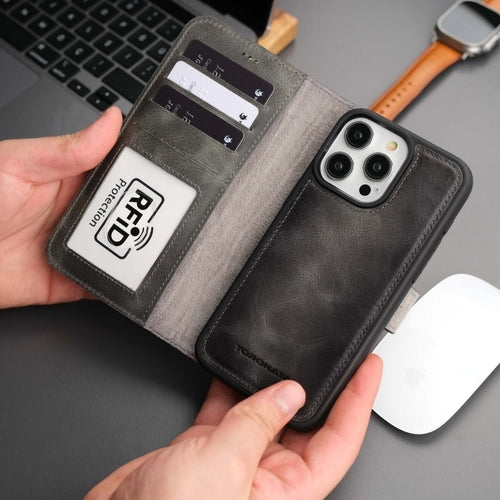 Funda cartera de piel MagSafe Casper para iPhone 16 Pro Max