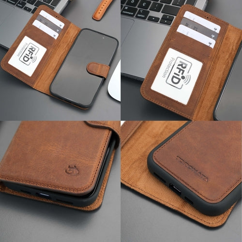 Funda cartera de piel MagSafe Casper para iPhone 16 Pro Max