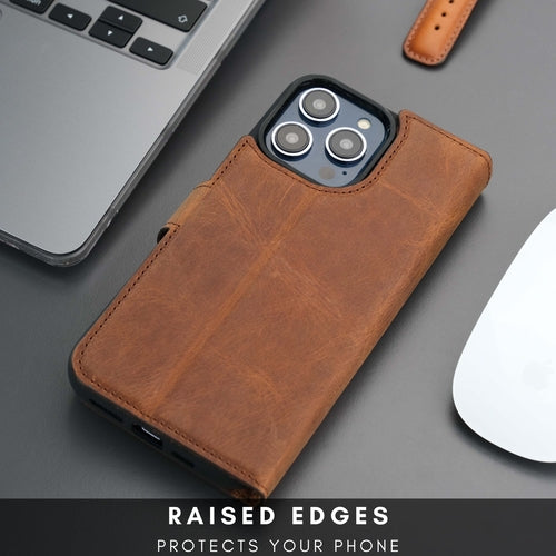 Funda cartera de piel MagSafe Casper para iPhone 16 Pro Max