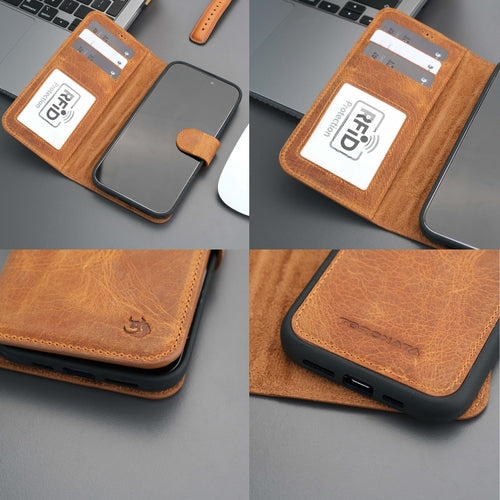 Funda cartera de piel MagSafe Casper para iPhone 16 Pro Max