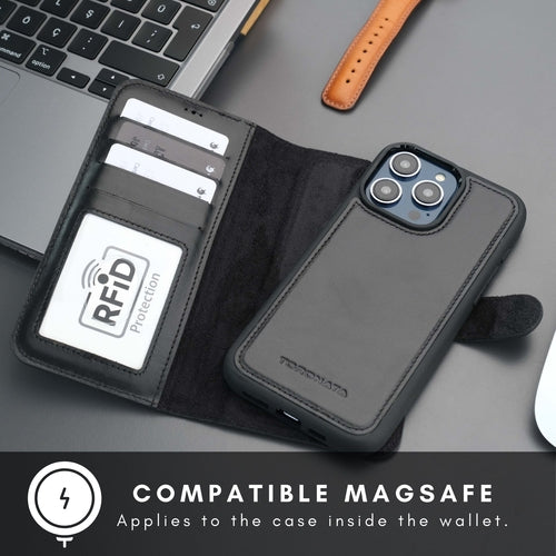 Funda cartera de piel MagSafe Casper para iPhone 16 Pro Max