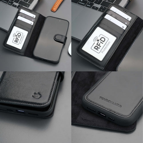 Funda cartera de piel MagSafe Casper para iPhone 16 Pro Max