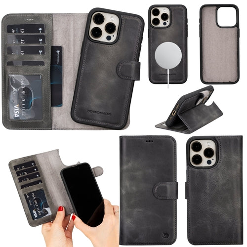 Funda cartera de piel MagSafe Casper para iPhone 16 Pro Max