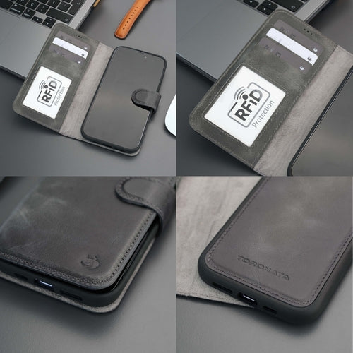 Funda cartera de piel MagSafe Casper para iPhone 16 Pro Max