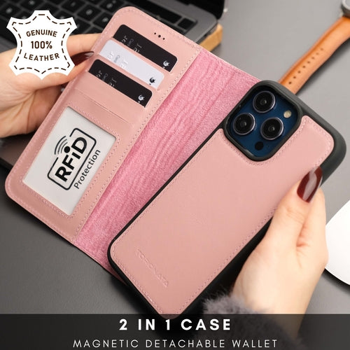 Funda cartera de piel MagSafe Casper para iPhone 16 Pro Max