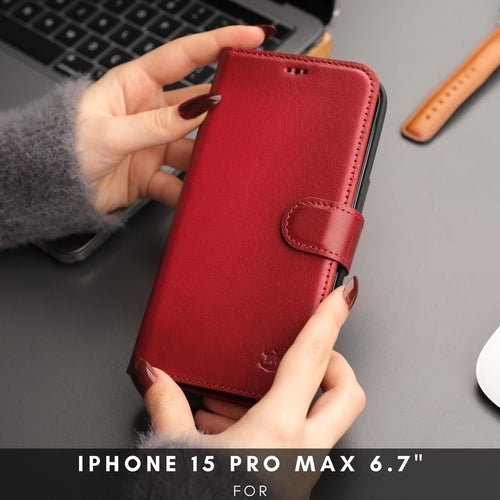 Funda cartera de piel MagSafe Casper para iPhone 16 Pro Max