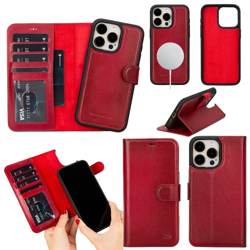 Funda cartera de piel MagSafe Casper para iPhone 16 Pro Max