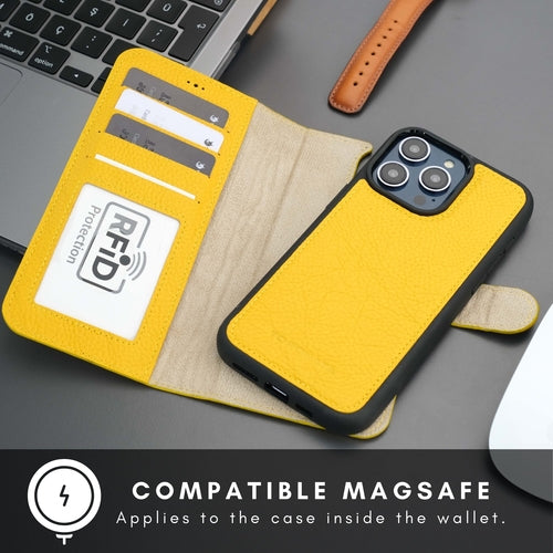 Funda cartera de piel MagSafe Casper para iPhone 16 Pro Max