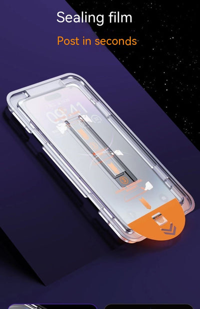 Kit de protector de pantalla de fácil instalación sin polvo para iPhone 15 / 16 / 17
